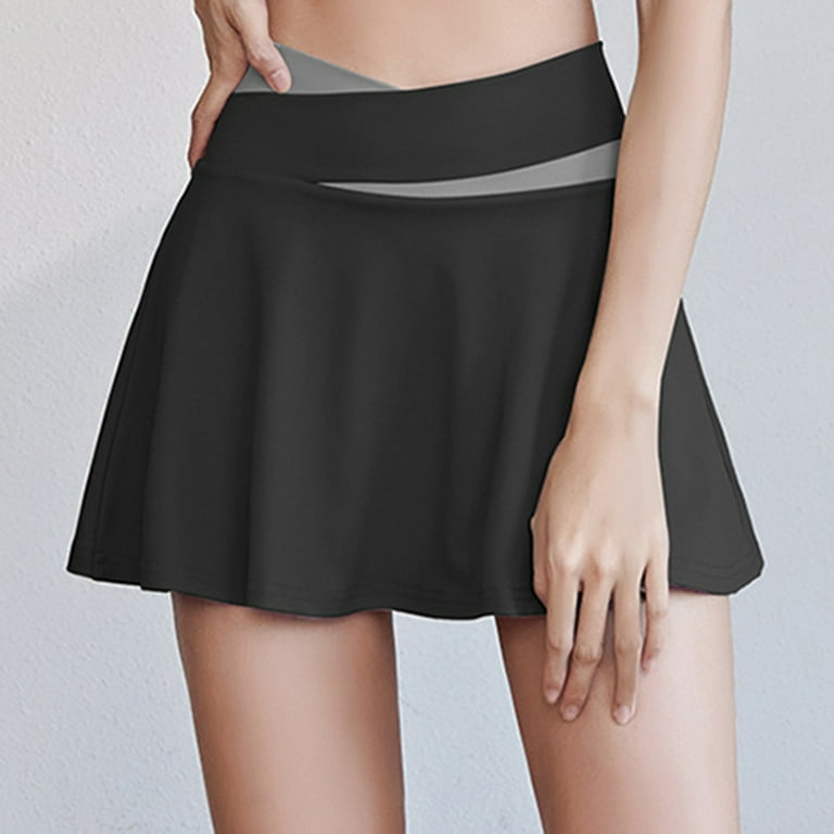 Tennis Skirt,Women's Comfortable Fit Sports Short Skirt Quick Dried Light  Shorts Color Matching Short Skirt,Skirts for Women(Color:Black,Size:M) -  Walmart.com