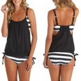 thumbnail image 2 of Maillots de Bain Grande Taille pour Femmes Bikini à Rayures, 2 of 3