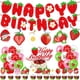 thumbnail image 1 of Strawberry Birthday Party Decorations,Strawberry Theme Banner, Latex Balloons ,Strawberry cake insert for Fruit Themed Party Supplies, 1 of 1