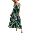 thumbnail image 3 of Robes d'Été pour Femmes Bleu et Blanc en Porcelaine Sans Bretelles Boho Maxi Longue Robe, 3 of 5