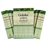 GOLOKA Patchouli Agarbatti Pack of 12 Incense Sticks Boxes, 15 GMS Each, Traditionally Handrolled in India