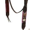 thumbnail image 5 of HILASON Western Horse Headstall Breast Collar American Leather Buckstich Brown, 5 of 7