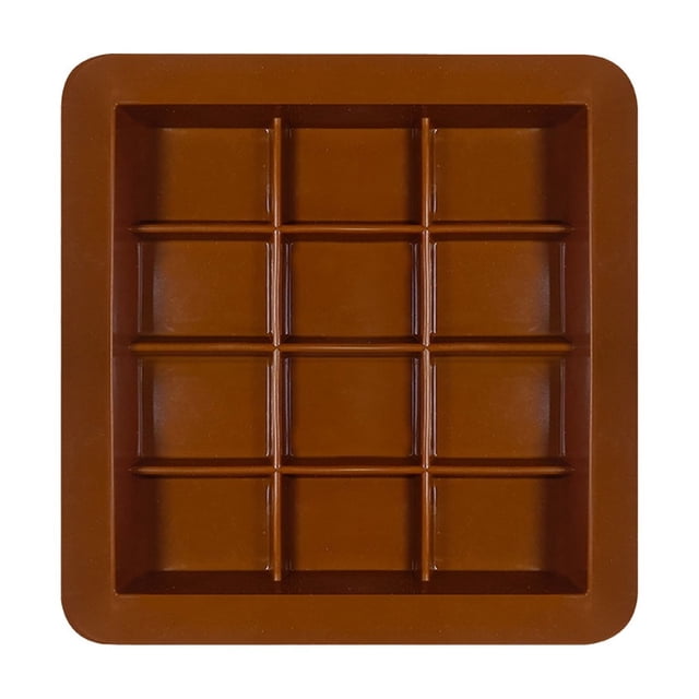 12 Compartments Chocolate Mould Silica Baking Mould Oven Bakeable 2Pc