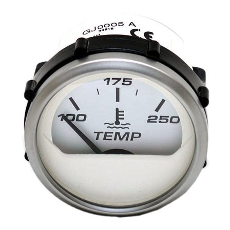 Faria Boat Temperature Gauge GJ0005A | Euro Sport 2 Inch Silver White