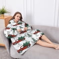 thumbnail image 5 of Oversized Wearable Blanket Hoodie,Red Christmas Truck and Tree Pattern Sherpa Blanket Hoodie with Super Pockets,Super Warm Fuzzy Pullover for Women & Men, 5 of 6