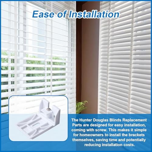 3/4-Inch Blind Shade Mounting Brackets for Cellular, Honeycomb, and Pleated Shades - Universal Replacement Hardware Set of 3