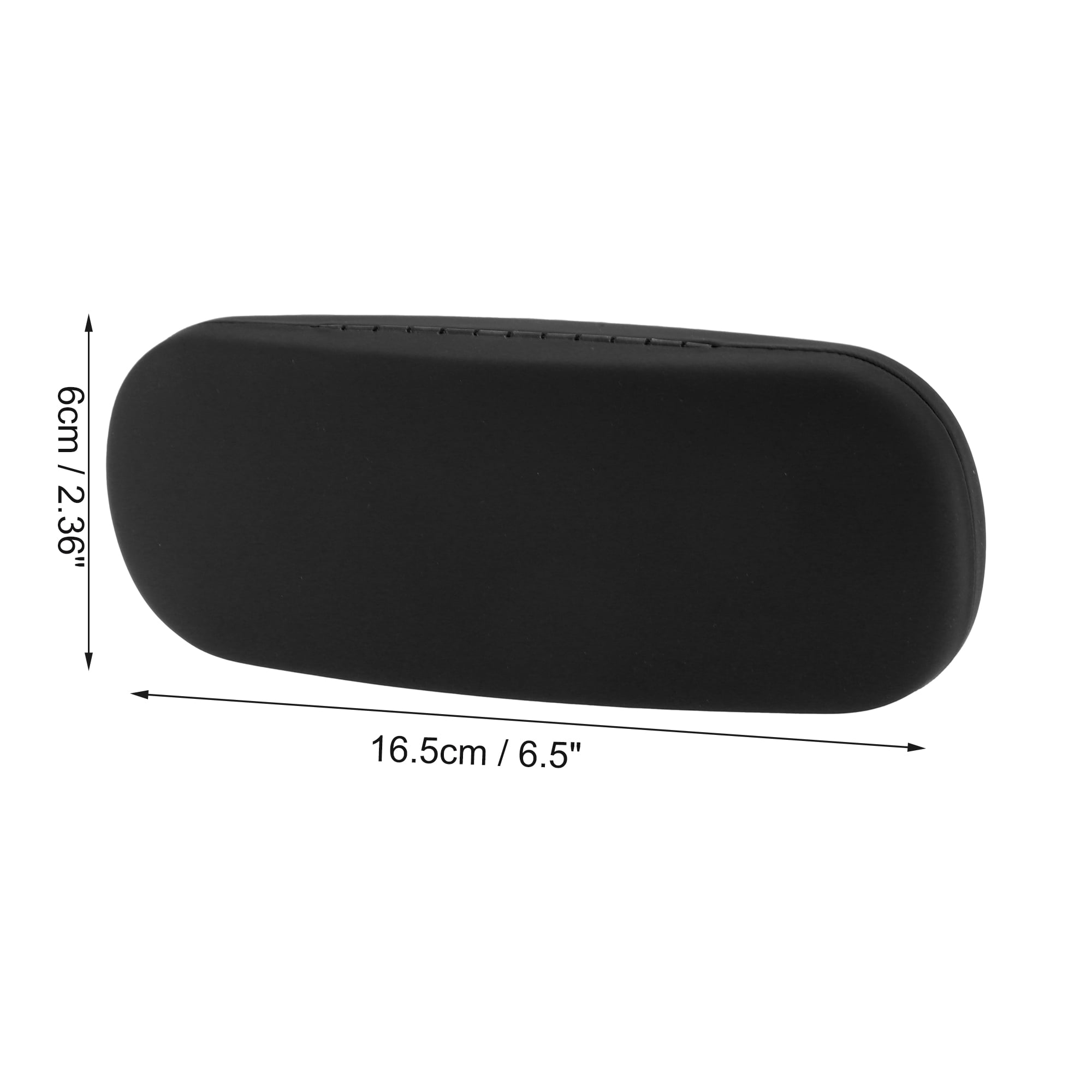 Unique Bargains Retro Round Lightweight Eyeglasses Storage 6.5"x2.36"x1.38" Black