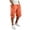 Orange, variant on Mens Cargo Shorts with Multi-Pockets Lightweight Casual Drawstring Elastic Waist Cotton Relaxed Fit Twill Outdoor Short Pants for Hiking Fishing Work Orange L