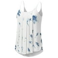 thumbnail image 2 of Doublju Women's Pleated Chiffon Layered Cami Tank Top (Plus Size Available), 2 of 3