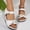White, variant on Fnooota Comfort Sandals for Women, Open Toe Ankle Strap Daily Wide Width Summer Shoes Brown Size 6