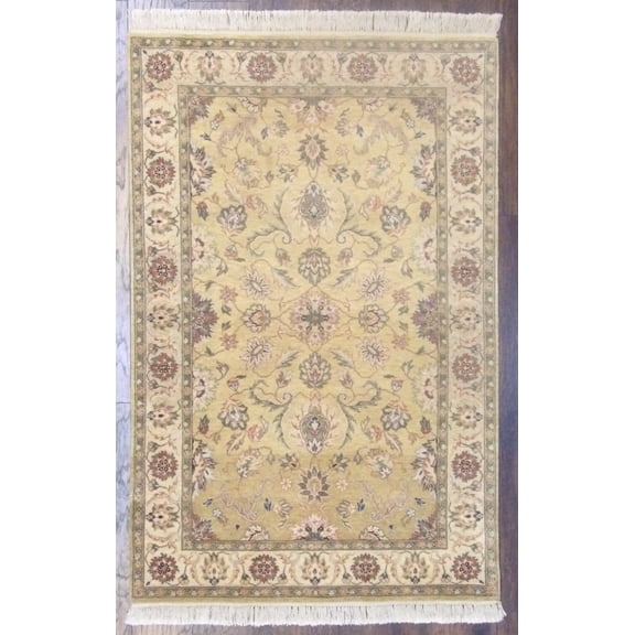 Wahi Rugs Hand Knotted Fine Persian Kashan Tie Dye 4'0"x6'0" -w630