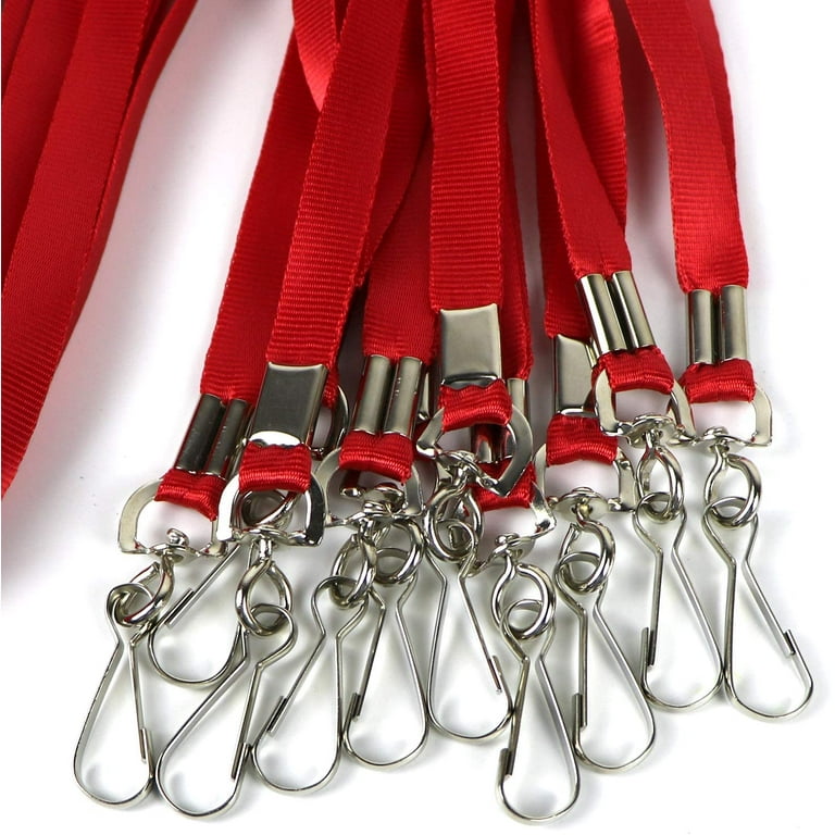 Lanyard Clip Swivel Hook 50 Pack 33-Inch Lanyards with Clip Badge Lanyard  Bulk Office Nylon Neck Flat Lanyards for Id Badges Key Chains