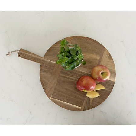 

Chloe and Cotton Large Round Acacia Wood Bread Board 16 Diameter