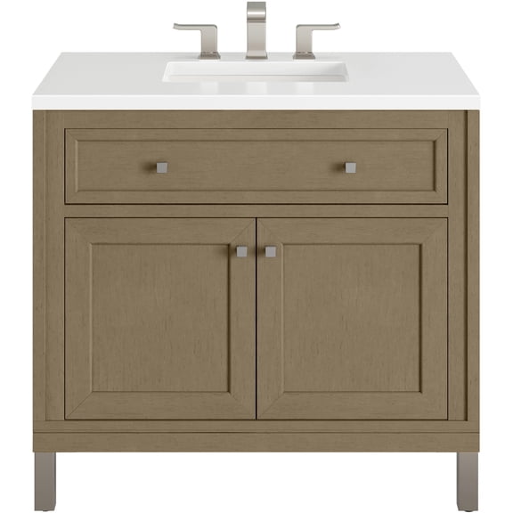 James Martin Vanities 503-V36-WLW-3WZ Chicago 36" Free Standing Single Basin Vanity Set -