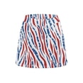 thumbnail image 5 of Garronmavis Women's Mini Tennis Skort High Waisted Mini Golf Skort Casual Workout Skirt with Pockets Workout Athletic Womens Animal Print Skort, American Flag Zebra, Size 3XL, 5 of 7