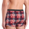 thumbnail image 3 of Disketp Heart Plaid Men's Boxer Briefs,Soft and Breathable Cotton Underwear with ComfortFlex Waistband, 3 of 7