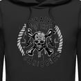 thumbnail image 2 of Men's Pirates of the Caribbean: Curse of the Black Pearl Black and White Rope Skull Logo Pull Over Hoodie Black 2X Large, 2 of 4