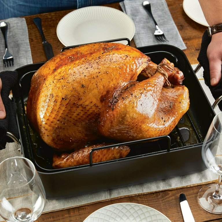 KitchenAid Hard Anodized 13x15.75 Inch Roaster with Removable