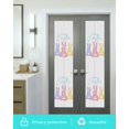thumbnail image 5 of Window Privacy Film Happy Easter Bunny Stained Glass Window Film Decorative Sun Block Window Cover Farmhouse Stripes Polka Dot Rabbits Window Clings Static Adhesive Sticker for Bathroom 29.5"x118", 5 of 6