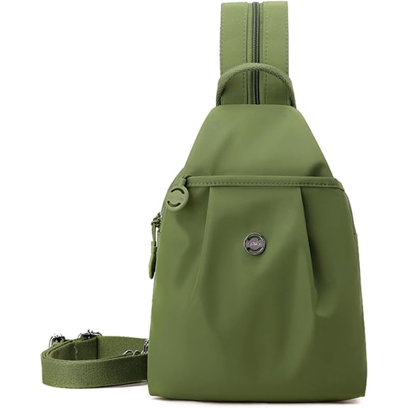 Large Capacity Oxford Cloth Convertible Backpack, Comfortable 2-in-1 Crossbody Bag for Commuting & Outdoor Use(LR Avocado Green 1 PCS)