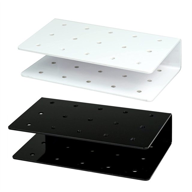 Toystoory Soporte para piruletas de 2 piezas con diseño de 15 agujeros Decoración de fiesta reutilizable Blanco negro