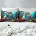 thumbnail image 4 of Erosebridal American Football City Full Sheet Sets, Blue Red Bedding Full Size, Eat Sleep Room Decor, 4 of 7