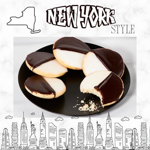 Gourmet Cookies Gift Box | Black and White Cookies [9 Count] | Fresh Baked Cookies Individually Wrapped | Chocolate Cookies for Birthday Gifts, Holidays Get Well | Kosher, Nut Free | Stern’s Bakery
