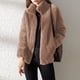thumbnail image 1 of Suéter de moda para mujer, cuello alto grueso, cárdigan cálido con cremallera, tops de forro polar, chaqueta de suéter, abrigo para mujer, 1 of 6
