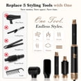 thumbnail image 3 of 5 in 1 Hair Dryer Brush, Blow Dryer Brush & Hot Air Brush Styler with Auto Wrap Curlers, Negative Ionic Hair Styler for Fast Drying, Volumizing, Smoothing & Curling, 3 of 10