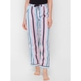 thumbnail image 4 of Rdhnmea Women's Stripe Print Pajama Pants Drawstring Elastic Waist Long Trousers Cozy Lounge Bottoms, 4 of 7