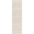 thumbnail image 5 of BoutiqueRugs Ginter Boho Hand Woven Wool Natural Fiber Area Rug - Farmhouse High Low Textured Trellis Patterned Carpet for Living Room, Bedroom - Blue, White - 6' x 9' (6x9 Area Rug), 5 of 7