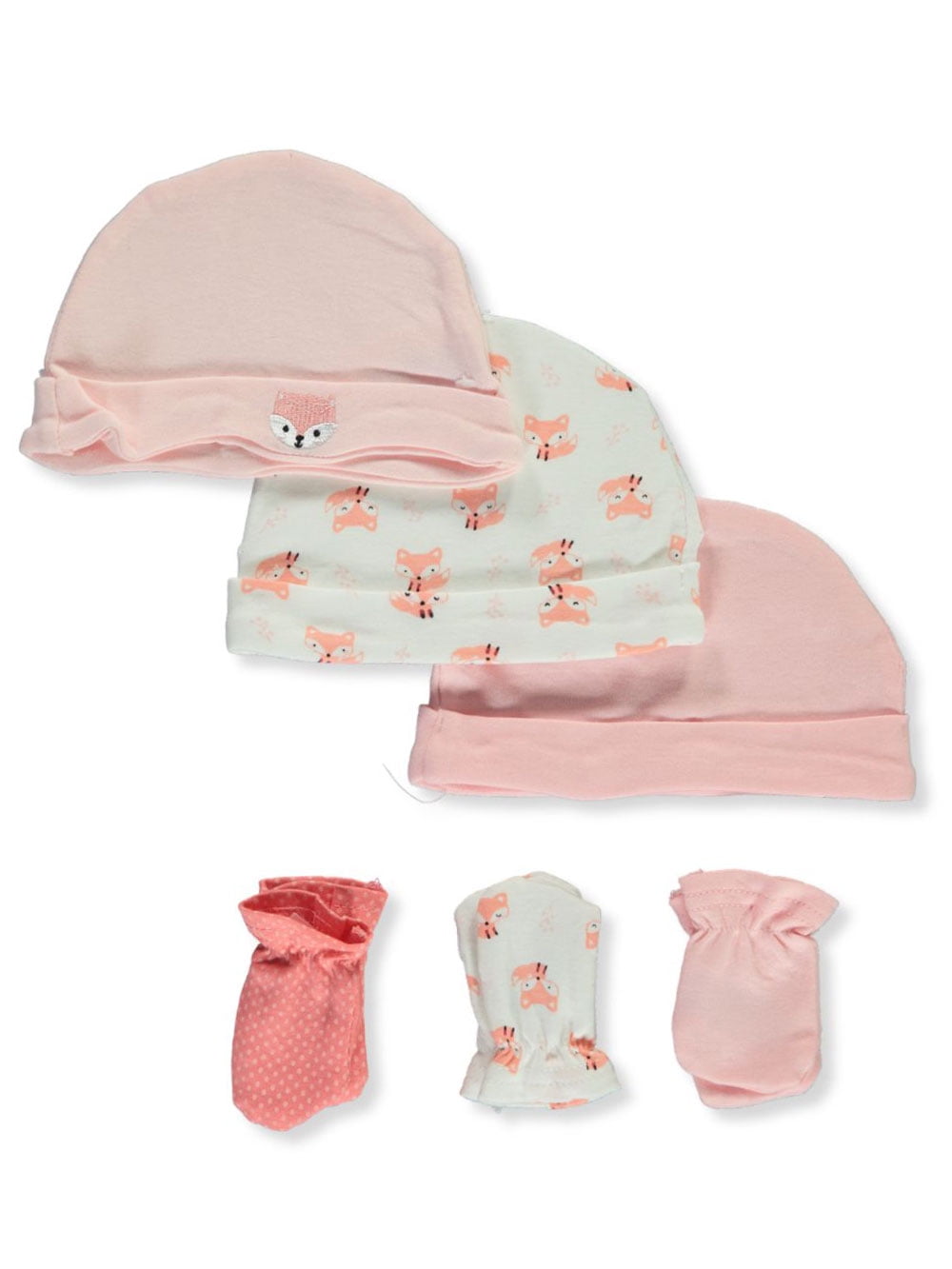 Bon Bebe Baby Girls Newborn Unisex 6 Pack Cap Mitten Set Layette Set Mimbarschool Com Ng