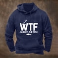 thumbnail image 2 of CFLVAEK Where's the Fish Hoodies for Men Big and Tall Long Sleeve Hooded Pullover Tops Casual Loose Drawstring Hoodie Sweatshirts with Pocket Navy XXL, 2 of 4