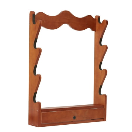 KFFKFF Firearm Holder Timber-Made Firearm Wall Hanger Quad Firearm Showcase Rack Supports 132 lb Robust Wall-Mounted Firearm Storage Display with Gentle Cushioning