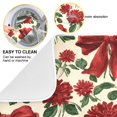 thumbnail image 2 of Dish Drying Mat Kitchen Pad Large Counter Absorbent Dish Mats Drainer Red Christmas Bows and Floral, 2 of 8