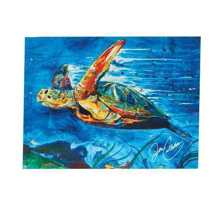 

C&F Home Sea Turtle Printed Single Cotton Reversible Machine Washable Placemat