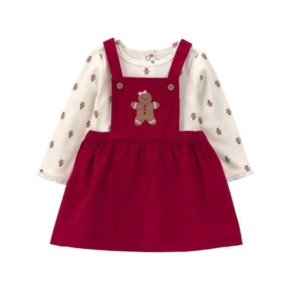 Carter's Child of Mine Baby Girl Jumper and Top Outfit Set, 2-Piece, Sizes 0/3 - 24 Months