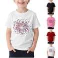 thumbnail image 2 of MKOSPLRT Trendy 4th of July Kids T-Shirt, American Flag Graphic Tees Crew Neck Short Sleeve Top for Boys Girls White 10-11Years, 2 of 6