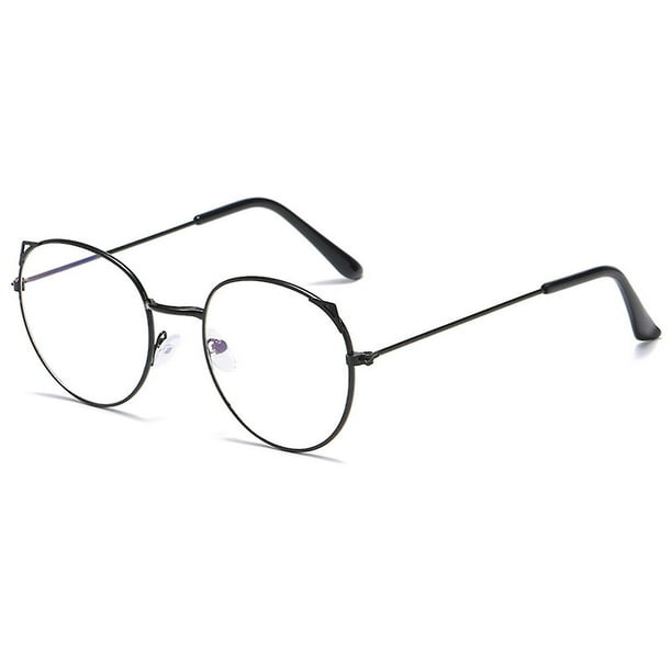 Lindas gafas con orejas de gato, gafas para ordenador, lentes sin receta, gafas con bloqueo Uv para videojuegos, lectura y estudiantes