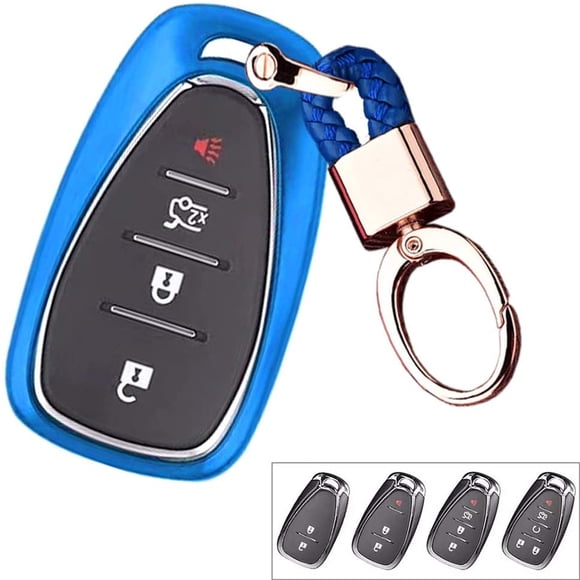 ROYALFOX(TM TPU Smart Remote Key 2 3 4 5 6 Boutons Étui Couverture pour 2016 2017 2018 2019 2020 Chevrolet Malibu Camaro