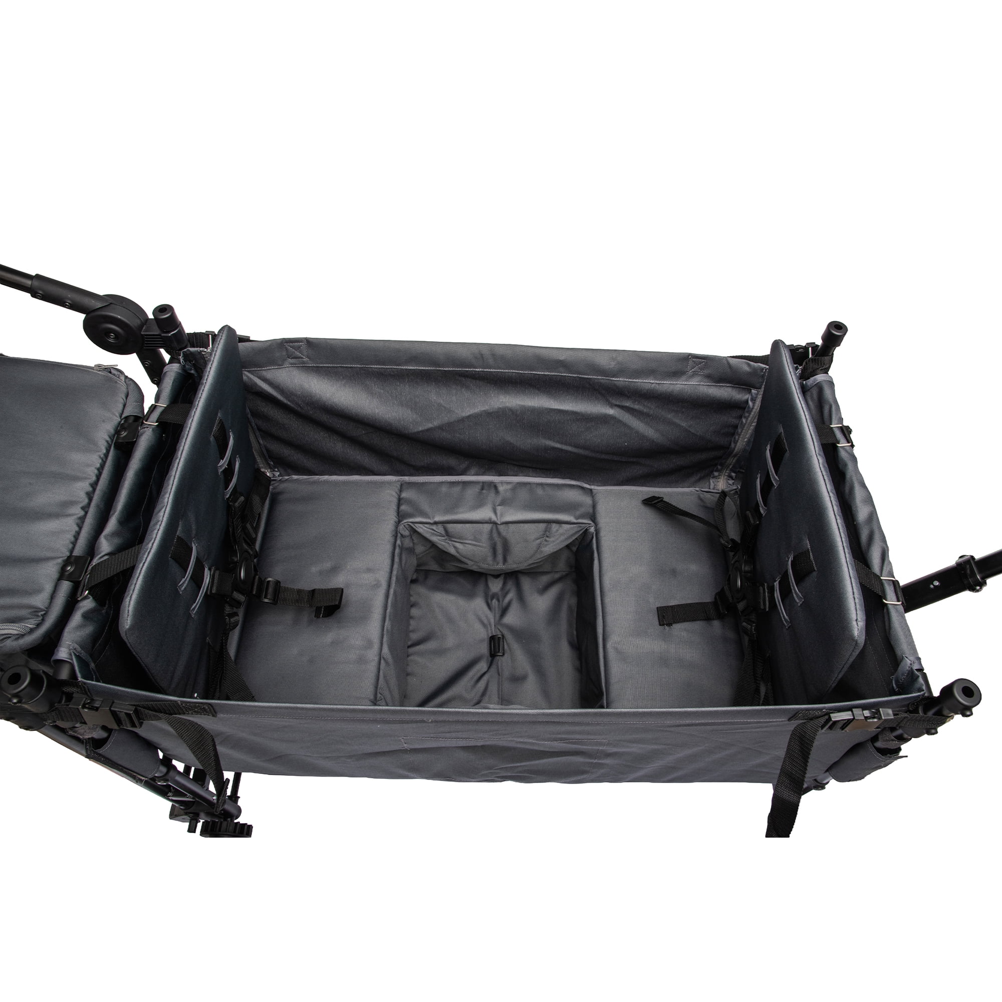 2-Seater Wagon Stroller with 5-Point Safety Harness, Adjustable Canopy, Push-Pull Handles, 7-Level Height Adjustment, Foldable Frame for Kids 6-36 Months