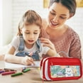 thumbnail image 3 of PEONAVET Stationery Storage Large Capacity Pencil Case Flip Cover Stationery Box Multifunctional Transparent Pencil Case, 3 of 5