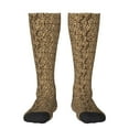 thumbnail image 2 of Picia Women Crew Soft Moisture-wicking Socks Leopard Print Brown Pattern Design Cotton Socks, One Size fit All, 2 of 9