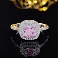 thumbnail image 2 of Plain High Quality Color Combination Ring Copper Zircon Inlay European American Style Jewelry Ring For Fashion, 2 of 2