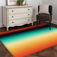 thumbnail image 3 of Orange Black Teal Ombre Area Rugs 2.7'x5', Washable Small Throw Rugs for Kitchen Bedroom, Contemporary Gradient Abstract Indoor Outdoor Rug Non-Slip Low Pile Carpet Runner Reversible Floor Mats, 3 of 8