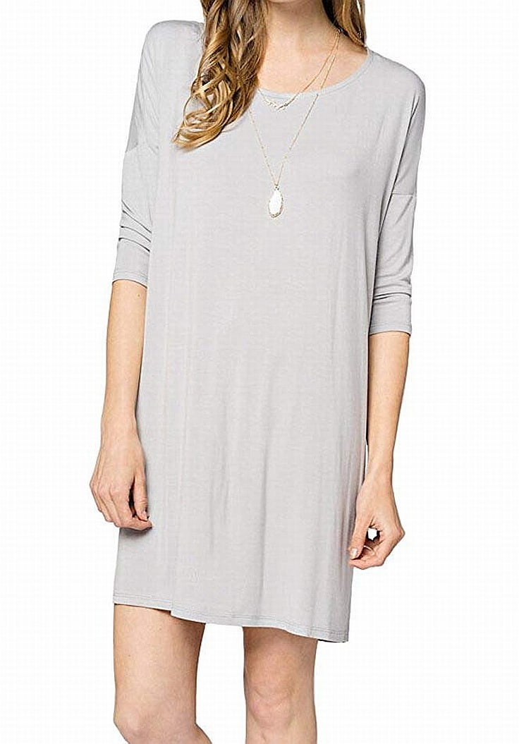 scoop neck shift dress