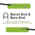 thumbnail image 5 of AlveyTech 52" Brake Cable for the Razor Rambler 16 Electric Mini Bike, 5 of 6