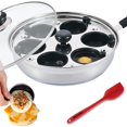 thumbnail image 1 of Sartén para escalfar huevos Eggssentials, antiadherente, de acero inoxidable, 1 of 7