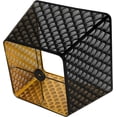 thumbnail image 3 of Medium Square Lamp Shades, Metal Lampshade with Pattern of Arrows for Table Lamp and Floor Light, 9 x 12 x 8.8 Inch, Spider (Black/Gold), 3 of 9