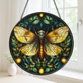 thumbnail image 3 of Nature-Inspired Cicada Stained Glass Window Panel – Unique Wildlife Decor, 3 of 4